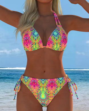 Bikini Farvet Hals Tryk