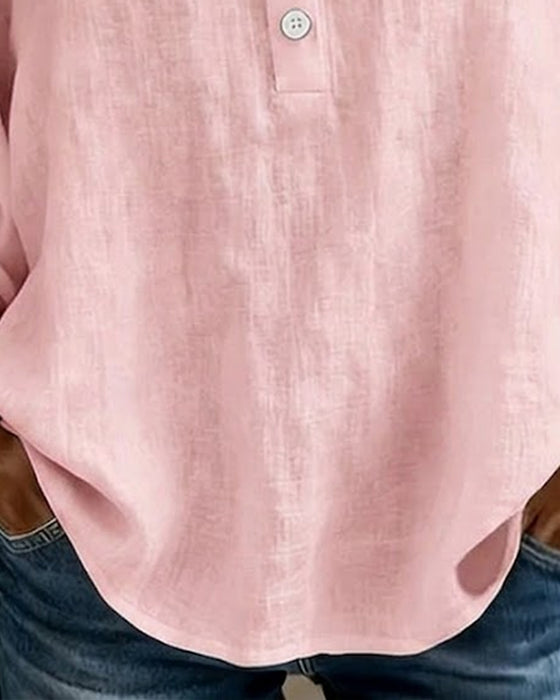 Bluse Med Firkantet Hals Blonder Puffærmer