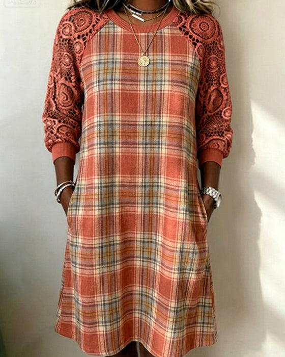 Kjoleterning Blonde Raglan Midi