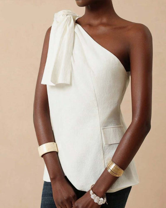 Bluse Off-Shoulder Kors Bindebånd Design