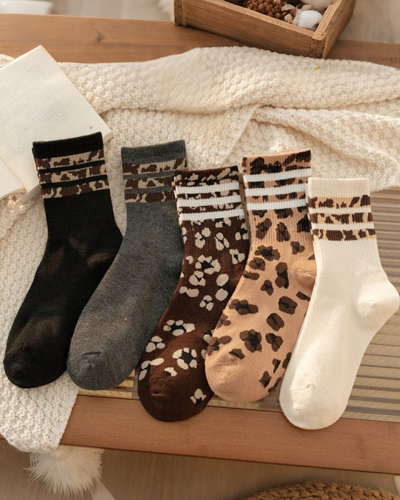 Sokker Leopardmønster Knehøje