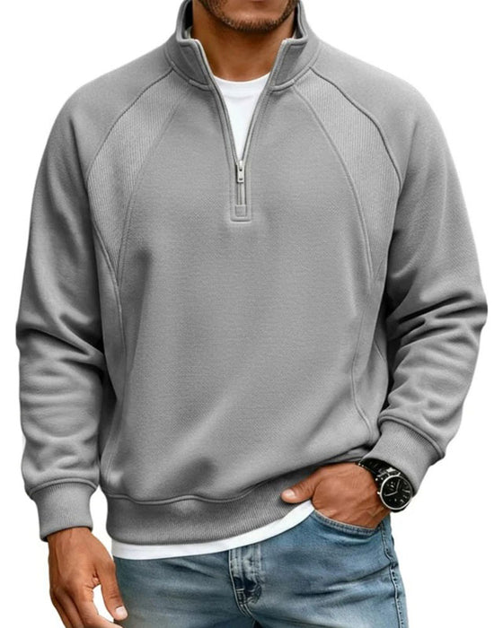 Sweatshirt Halv Zip Ståkrave
