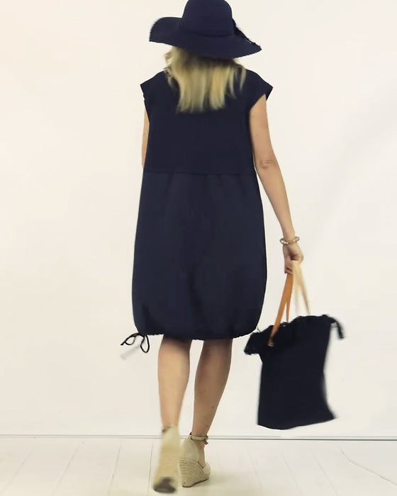 Kjole Rund Hals Ærmeløs Trykt