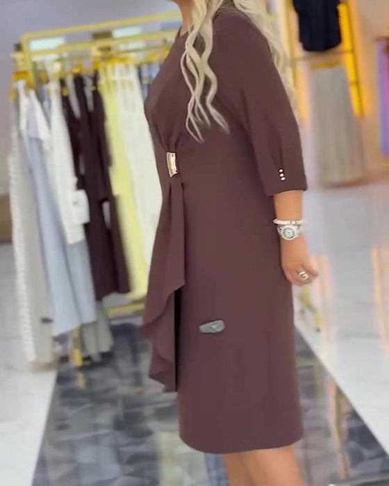 Kjole Plus Size Stilfuld Twist Knude