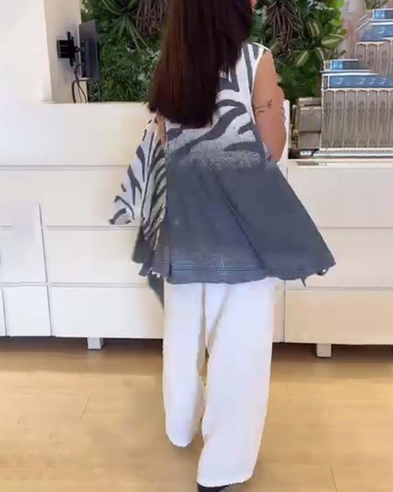 Tanktop Ærmeløs Zebra Print
