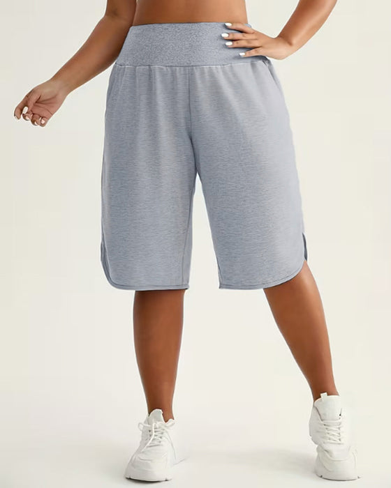 Høj Talje Vide Ben Shorts