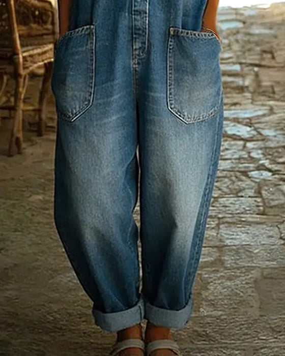 Springedragt Afslappet Lomme Denim