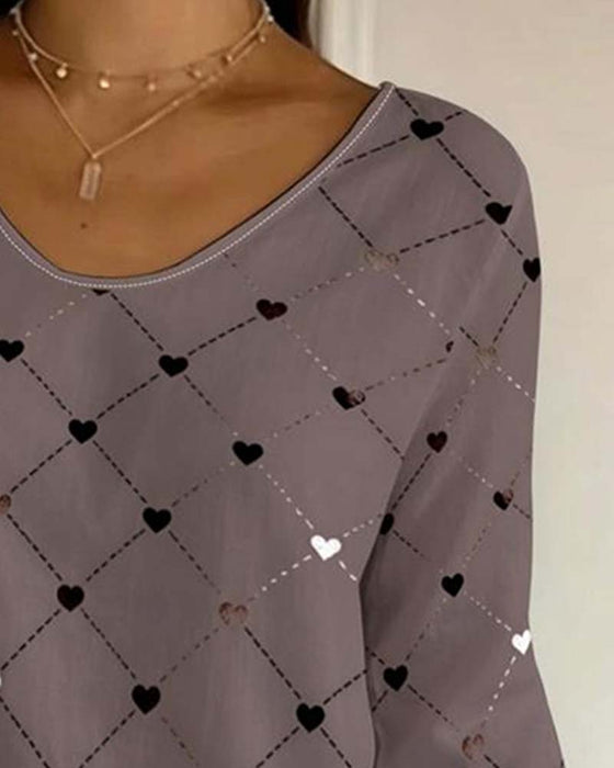 T-Shirt Hjerteternet V-Hals