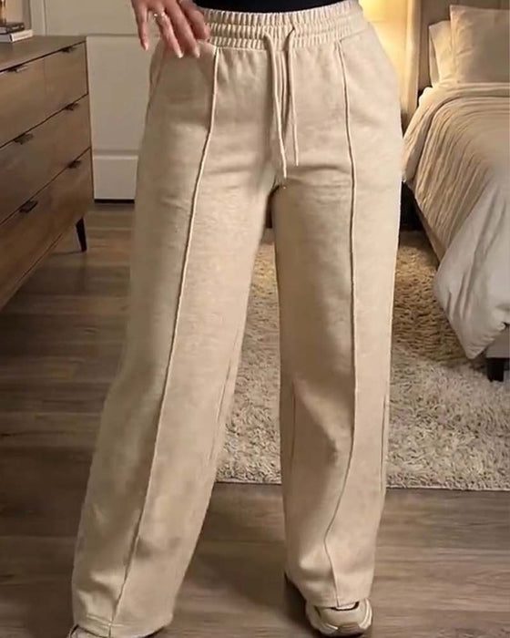 Sweatpants Snørebånd Lige Ben