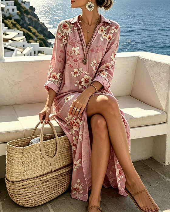 Kjole Blomstret Print Maxi