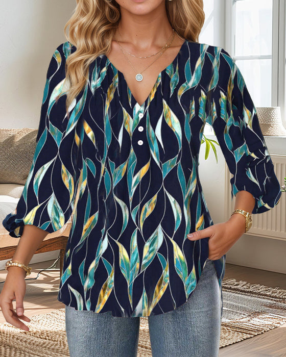Bluse Casual V-Udskæring