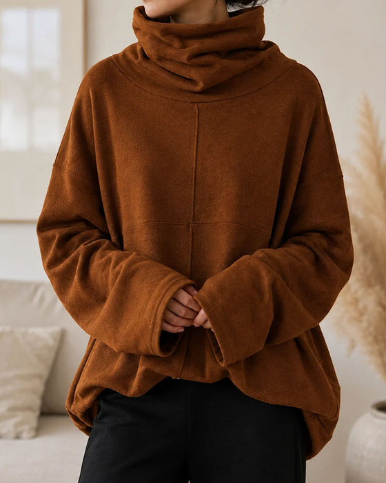 Sweatshirt Turtleneck Lang Ærme Casual