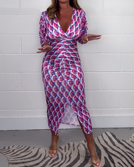 Sexet kjole med V-hals til kvinder