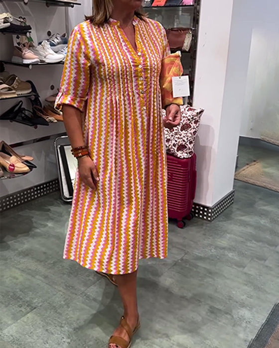 Kjole Med Bølgemønster