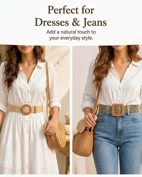 Bælte Boho Stil Spænde Elastisk