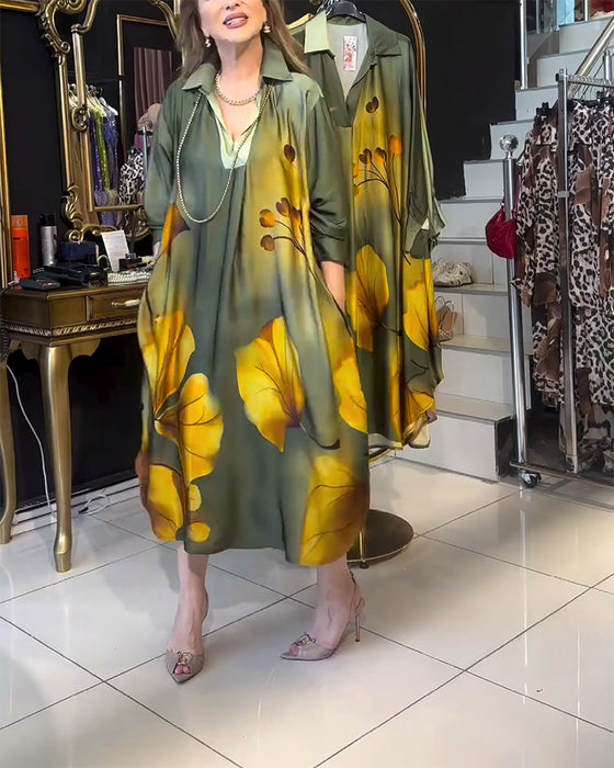 Kjole med ombre-print