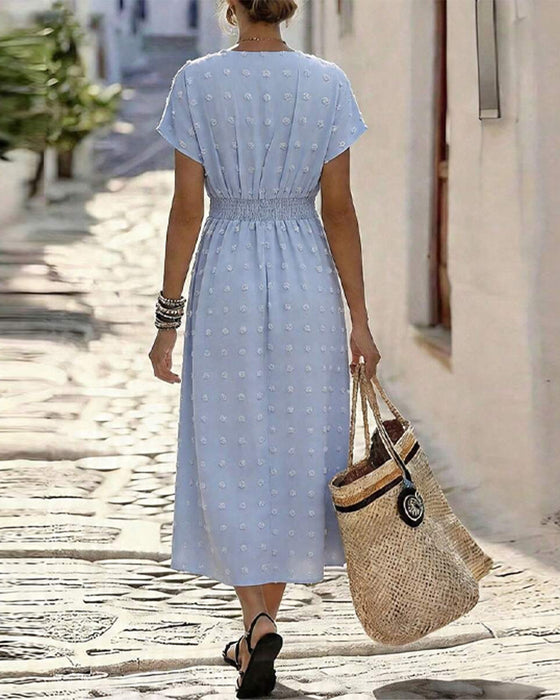 Kjole V-Hals Talje Casual