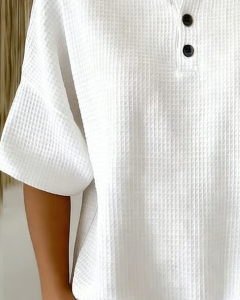 Top Vaffel Løs Afslappet