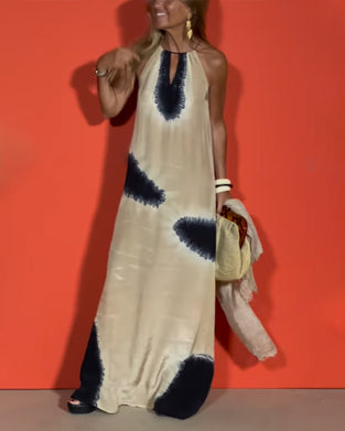 Kjole Ærmeløs Gradient Halterneck