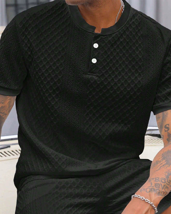 T-Shirt Herre Jacquard Ståkrave