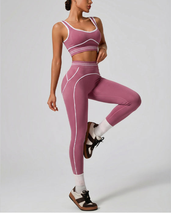 Set Sport Tank Høj Talje Yoga