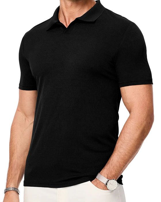 Herre-T-Shirt Afslappet Krave