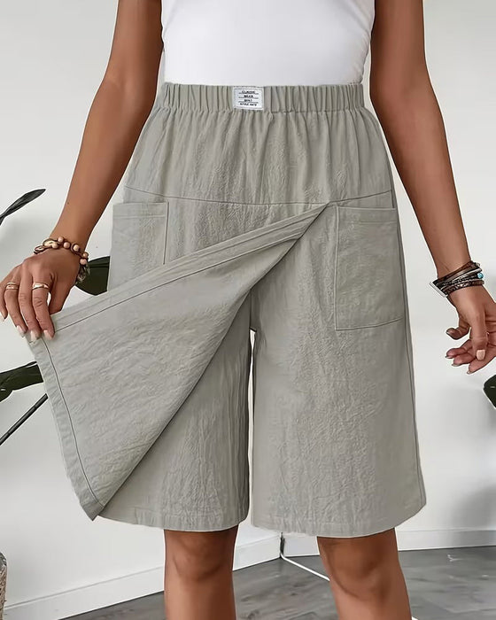 Shorts 100% Bomuld Casual Lomme Design