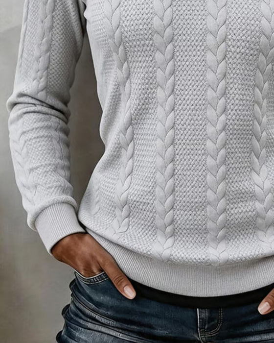 Top V-Hals Casual Lang Ærme