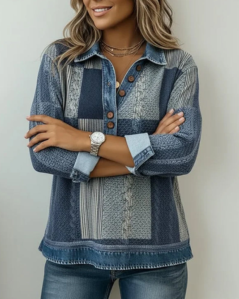 Sweatshirt Med Lange Ærmer Og Farvebloktryk