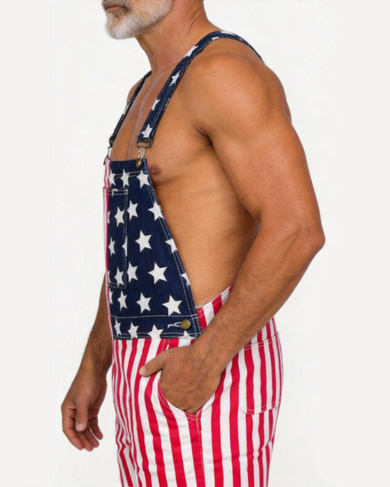 Hoppdragt Mænd Flagtryk Seler Shorts