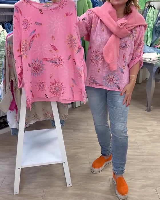 T-Shirt Langærmet Trykt