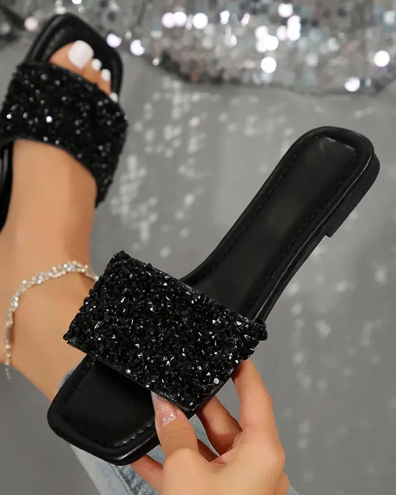 Sandaler Casual Paljet Flad