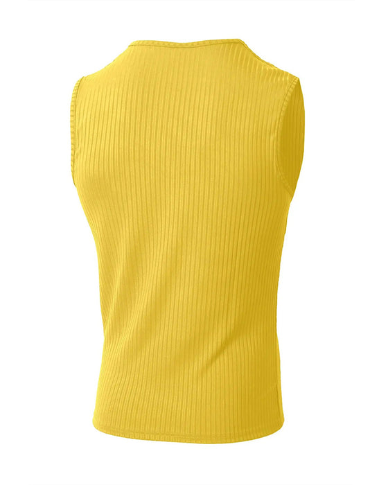 Herre Tanktop Ensfarvet Sport Afslappet