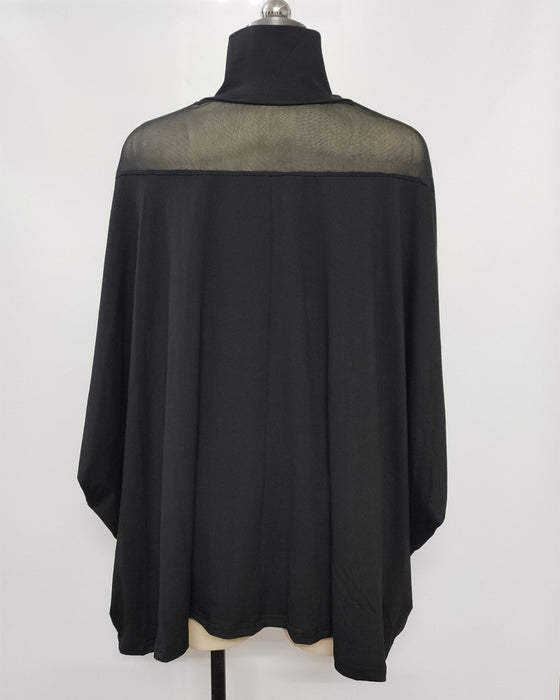 Bluse Gennemsigtig Cold Shoulder Dolmanærme