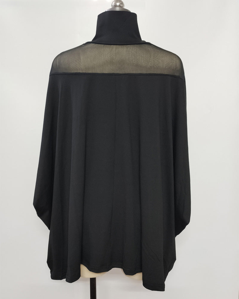 Bluse Gennemsigtig Cold Shoulder Dolmanærme