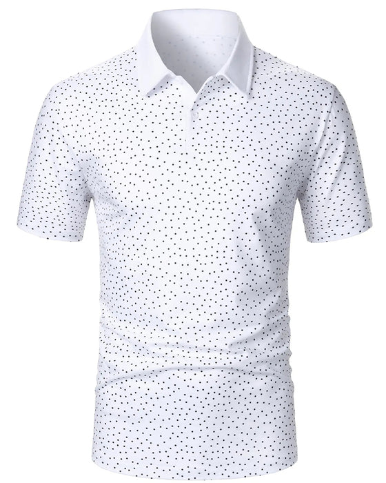 Afslappet Polo-Krave T-Shirt Med Små Prikker