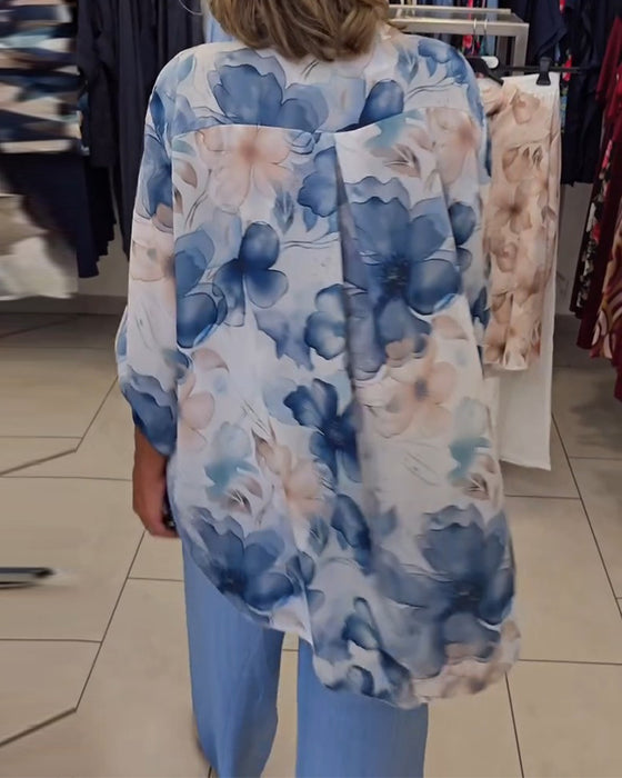 Bluse Akvarel Blomstret Casual