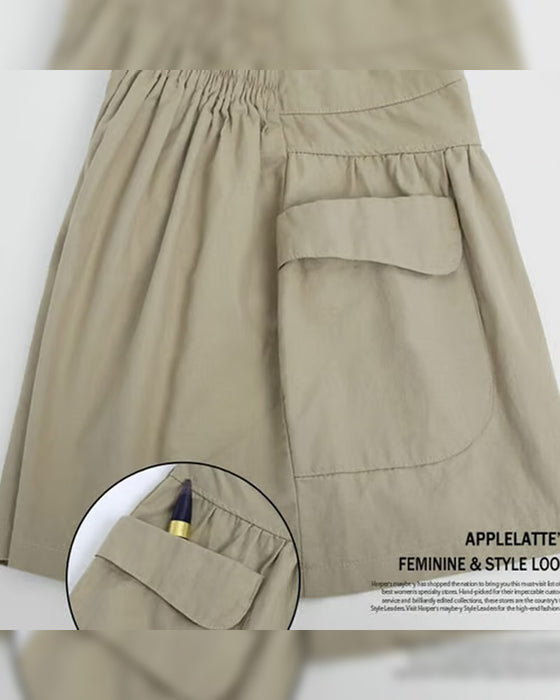 Shorts Løse Høj Talje Slankende
