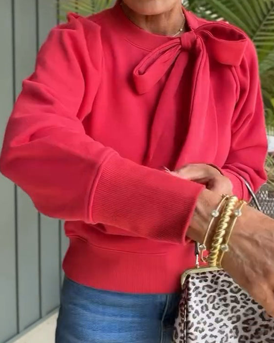 Sweatshirt Sløjfe Pufærme