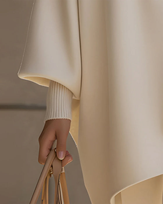 Half-zip Sweatshirt med Lanterneærmer og Reverskrave