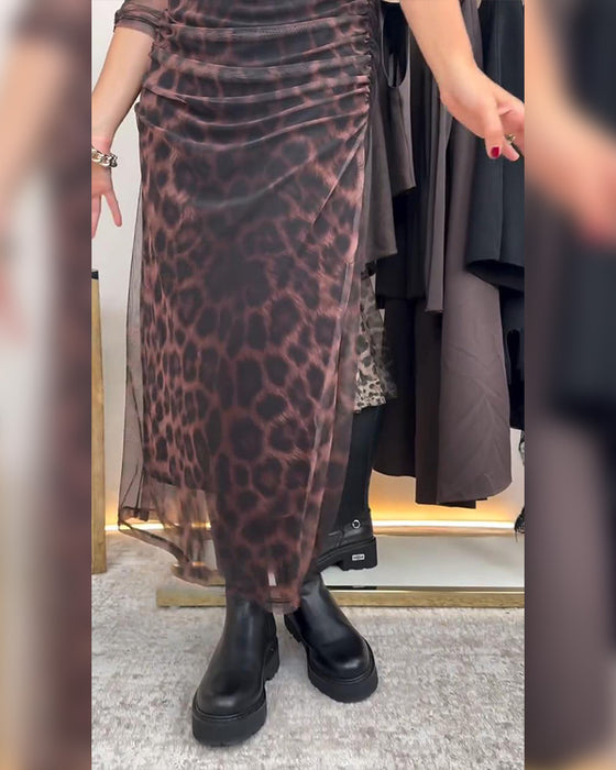 Moderigtig Kjole Med Leopardprint