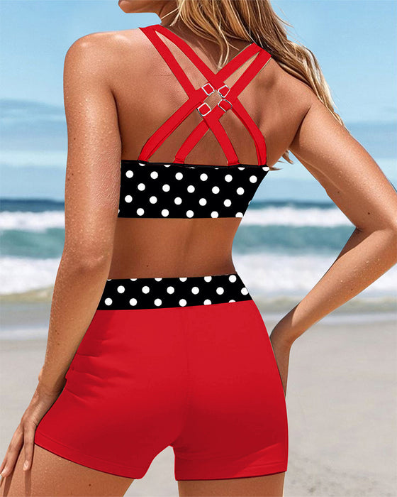 Badedragt Sportlet Prikprint Boxer