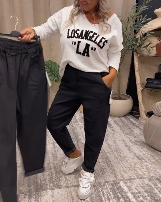 Hvid Los Angeles LA Sweatshirt