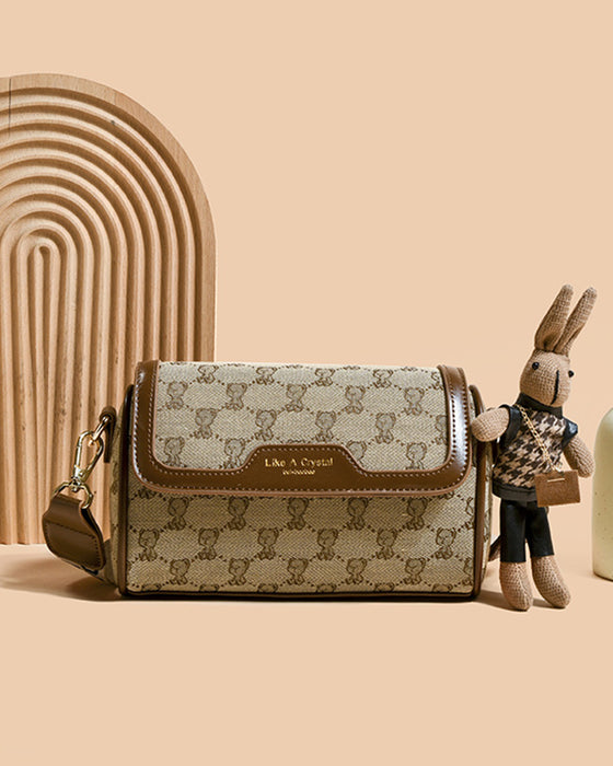 Taske Bjørnetryk Enkel Skuldertaske