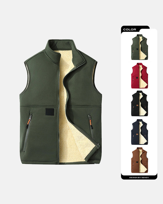 Cardigan Polstret Polar Fleece Åben Foran
