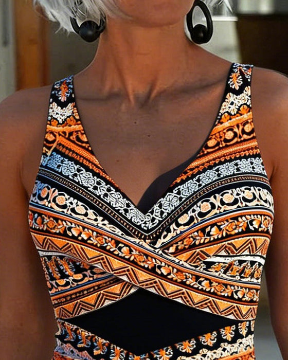 Eet Stykke Tanktop Stil Trykt