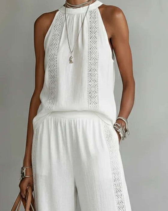 Todelt Sæt Hollow Out Halter