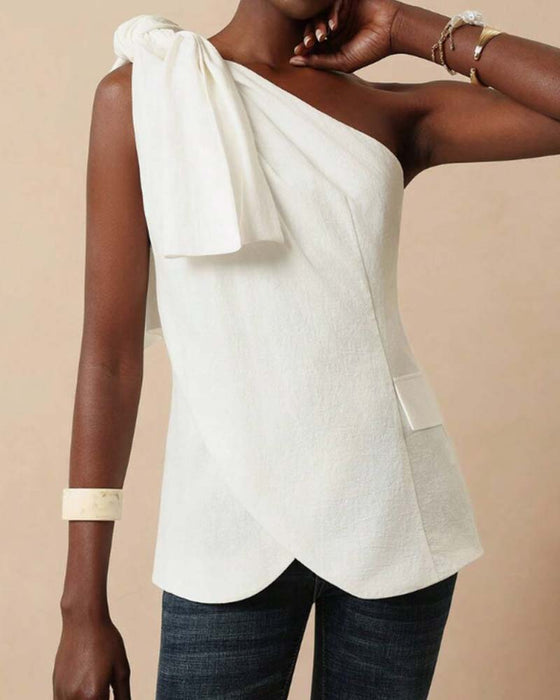 Bluse Off-Shoulder Kors Bindebånd Design