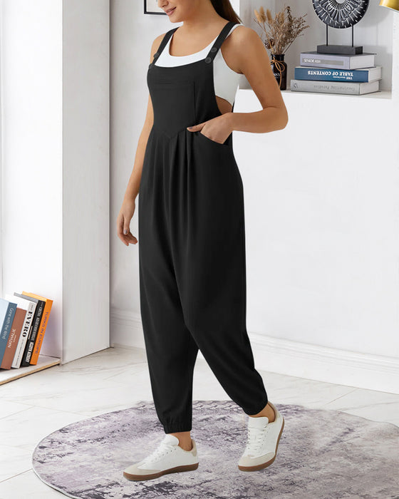 Overalls Ensfarvet Plisseret