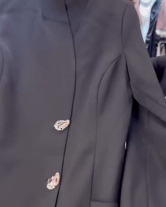 Kjole Stålske MetalKnap Dragt